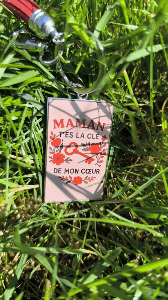 Porte-clé " Maman, tu es la clé de mon cœur"