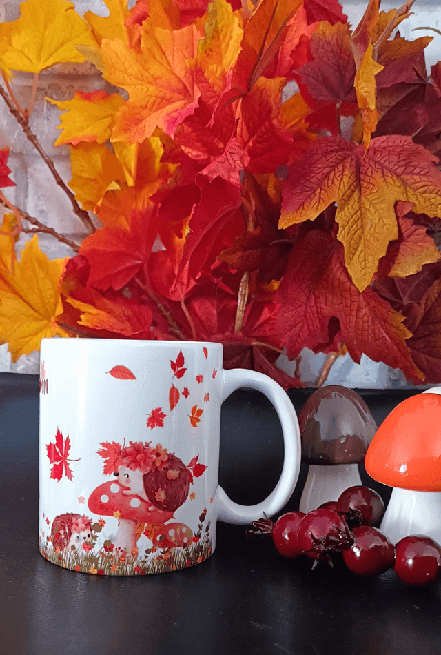 Mug "collection automne 2024" Hérisson Champignon