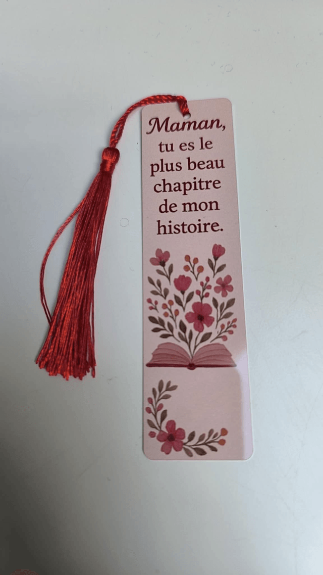 Marque-pages " Maman, tu es le plus beau chapitre ..."