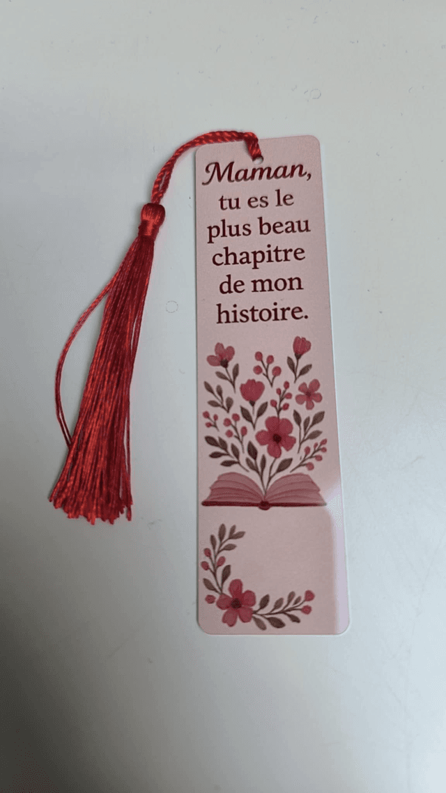 Marque-pages &quot; Maman, tu es le plus beau chapitre ...&quot;